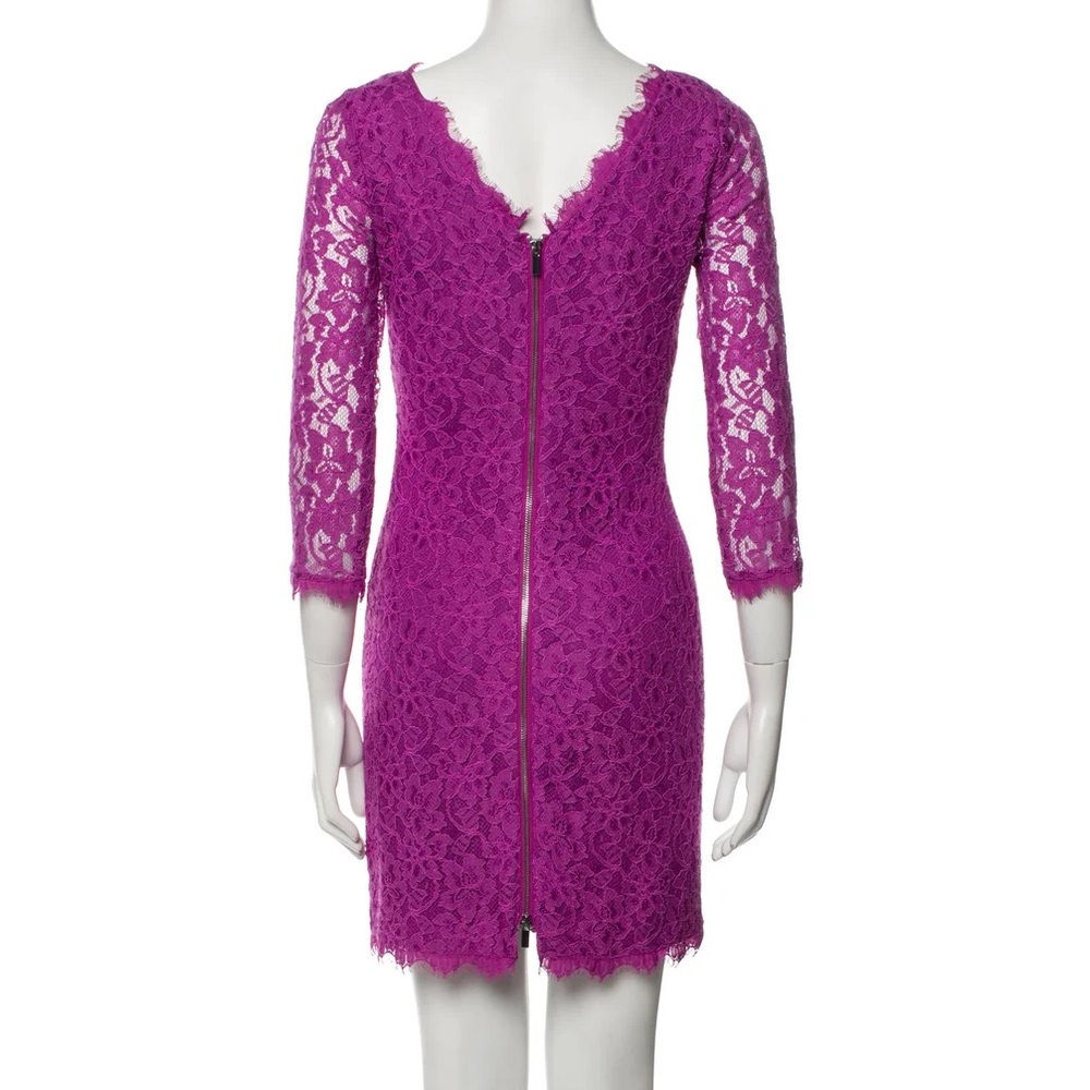Diane Von Furstenberg lace pattern mini dress